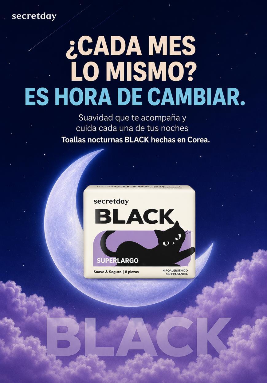 Publicidad original de Secret Day Black Superlong
